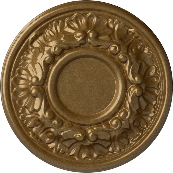 Ekena Millwork Odessa Ceiling Medallion (Fits Canopies up to 2 1/2"), Hand-Painted Pale Gold, 7 1/2"OD x 1 1/8"P CM07ODPAS - main